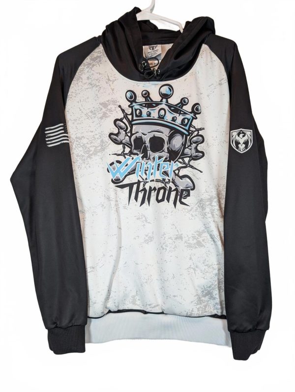 Combat Life Winter Throne Skull Graphic Hoodie Pullover Mens Small