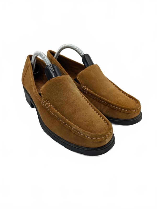 Clarks Suede Moc Toe Loafers Brown Slip On Brazil Womens 8M