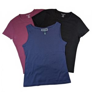 Kate Hill Karen Scott Cotton Basic Tee Tank Top 3Pc Bundle Womens Petite Medium