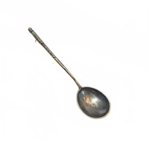 Vintage Ornate Engraved Demitasse Spoon Silver Collectible 5 Inches