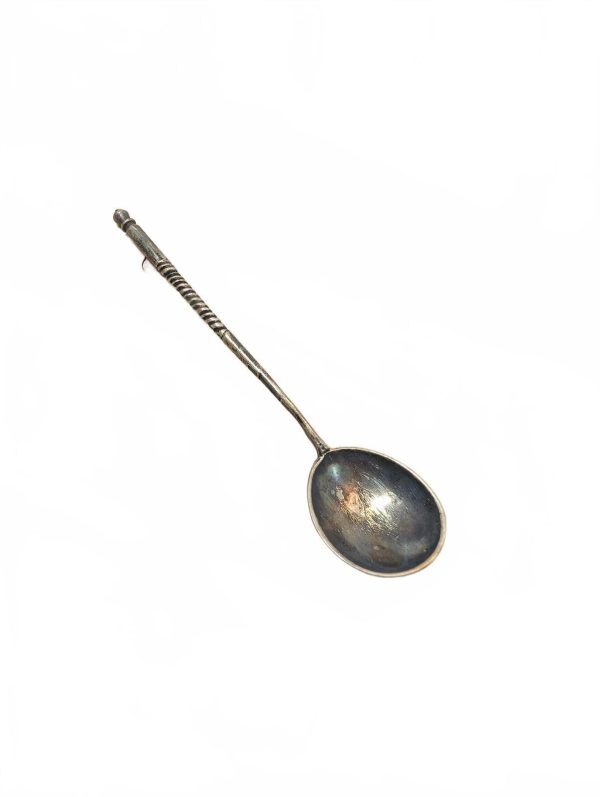 Vintage Ornate Engraved Demitasse Spoon Silver Collectible 5 Inches