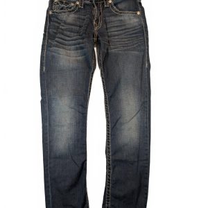 True Religion World Tour Skinny Flap Pocket Dark Wash Denim Jeans Womens 31x31