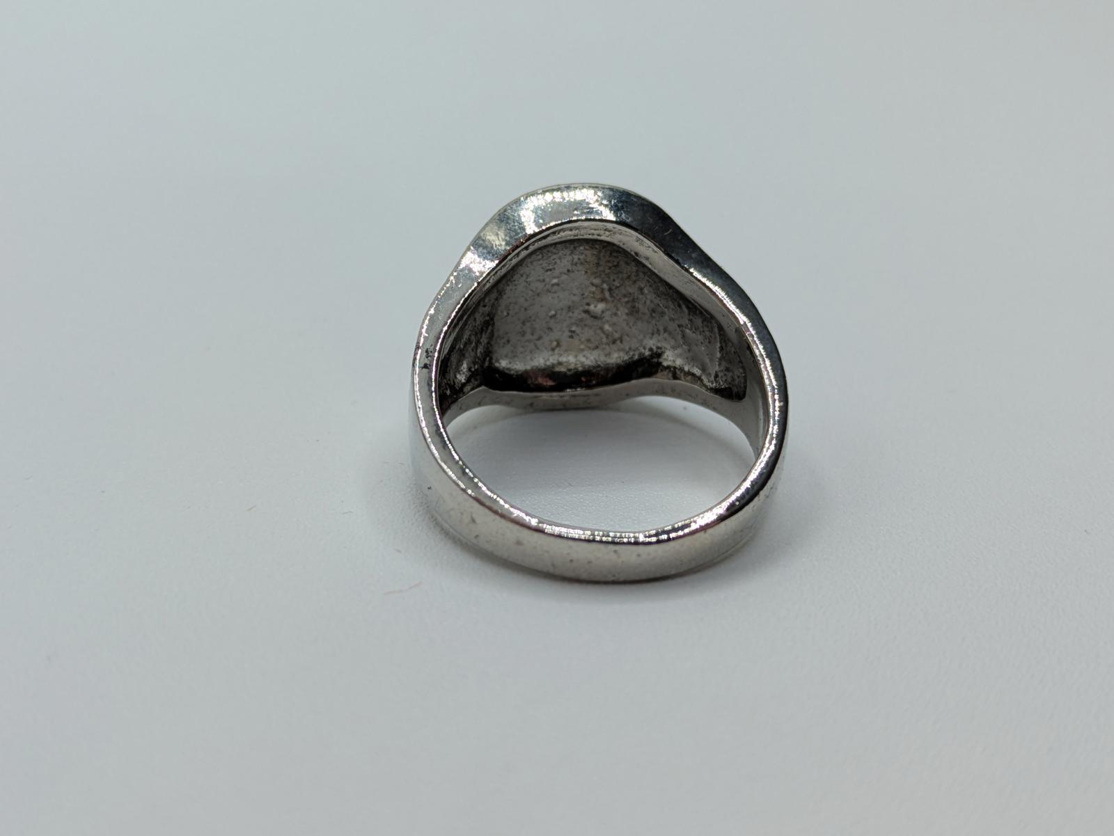 Silver and Gold Accented Holy Cross Shield Ring Mens Size 10 Stainless Steel - Image 4