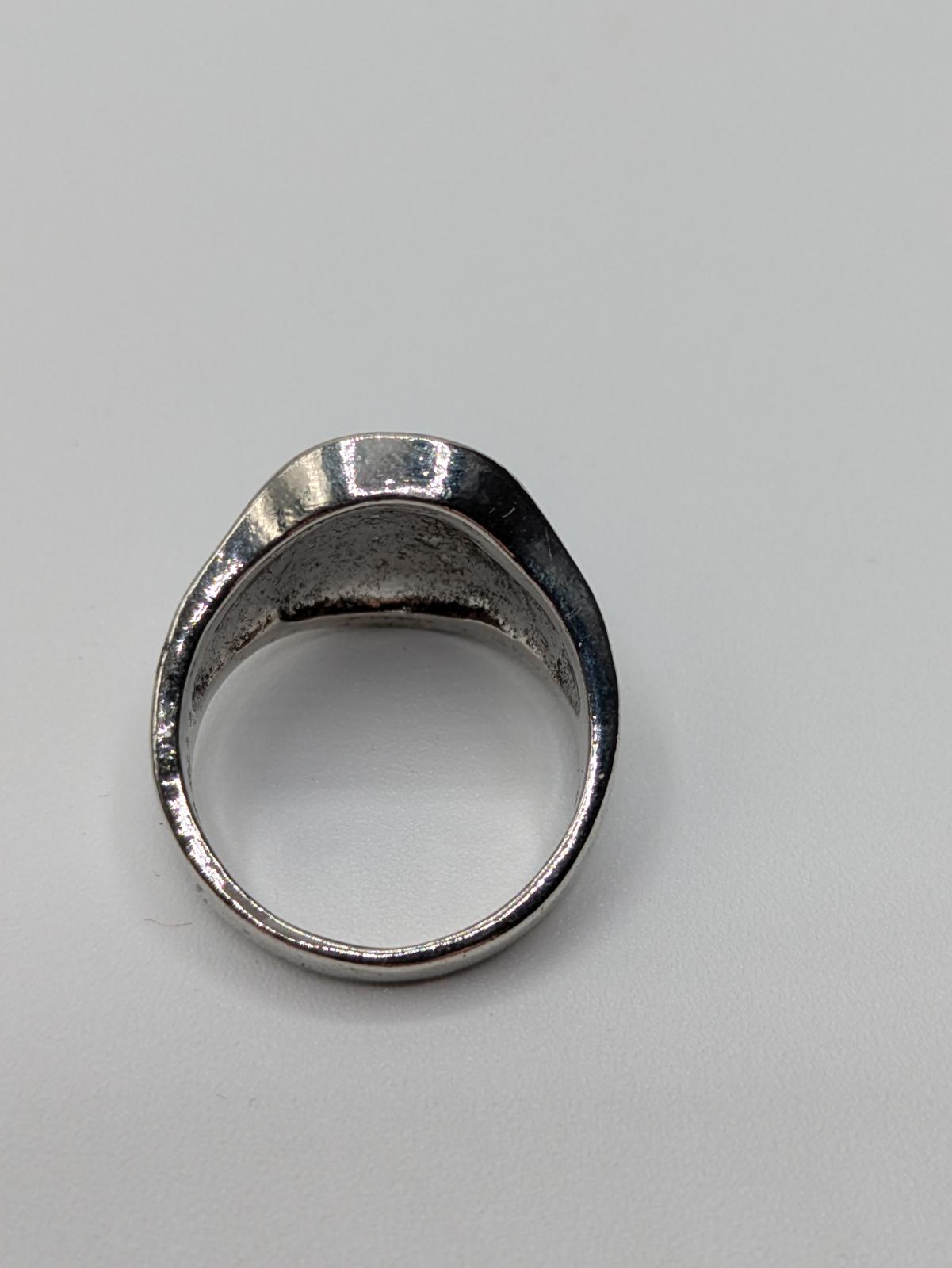 Silver and Gold Accented Holy Cross Shield Ring Mens Size 10 Stainless Steel - Image 6