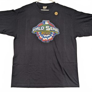 Lee Sport 2001 World Series MLB Graphic T-Shirt Navy Baseball Mens XL Vintage