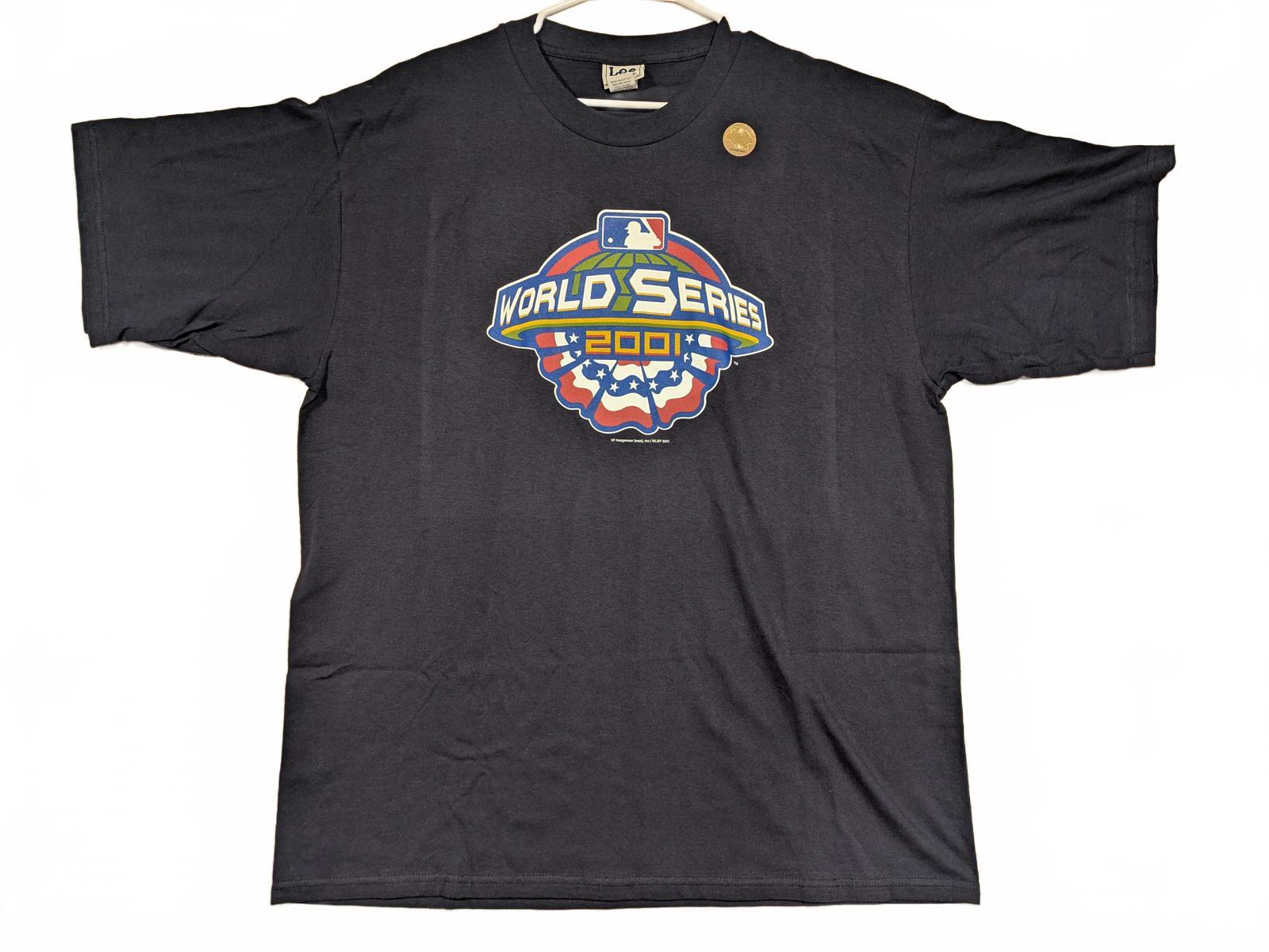 Lee Sport 2001 World Series MLB Graphic T-Shirt Navy Baseball Mens XL Vintage