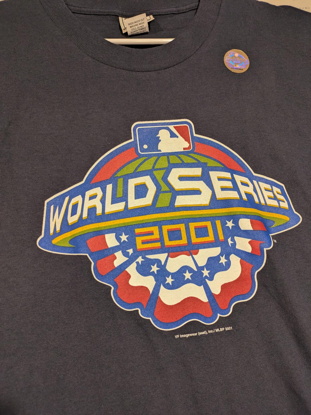 Lee Sport 2001 World Series MLB Graphic T-Shirt Navy Baseball Mens XL Vintage - Image 2