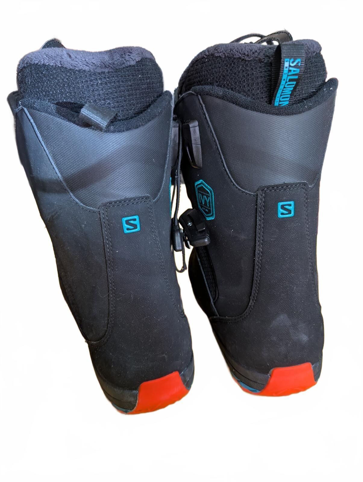 Salomon Ivy Boa SJ Dual Zone Snowboard Boots Black Winter Womens US Size 8.5 - Image 4
