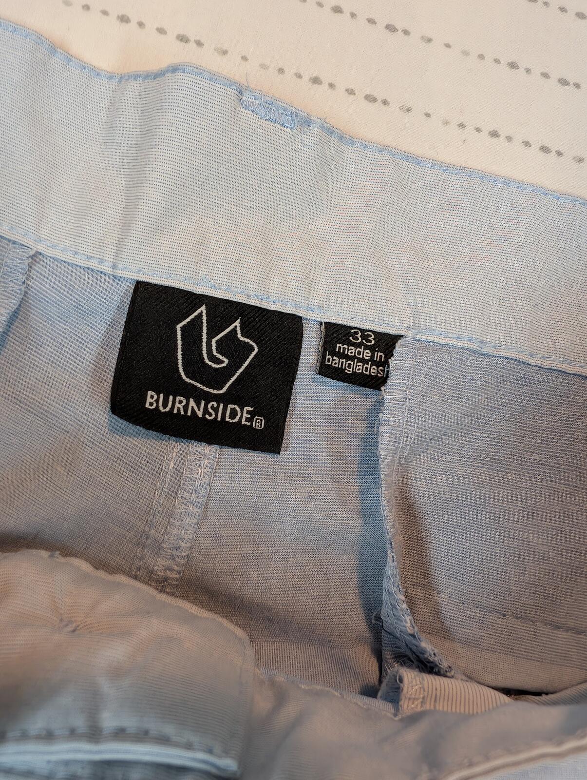 Burnside Hybrid Stretch Chino Walk Shorts Flat Front Casual Golf Mens Size 33 - Image 3