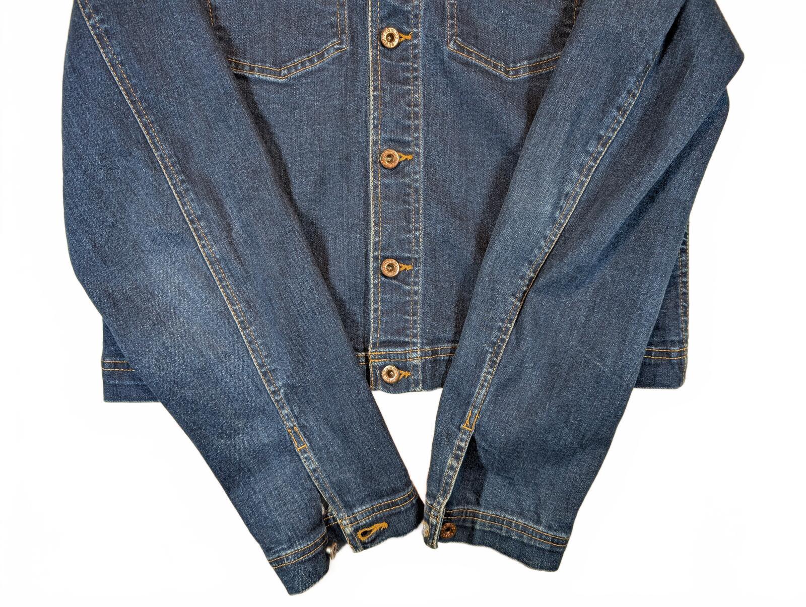 Tommy Jeans Vintage Denim Trucker Button Front Jean Jacket 90s Y2K Womens XL - Image 4