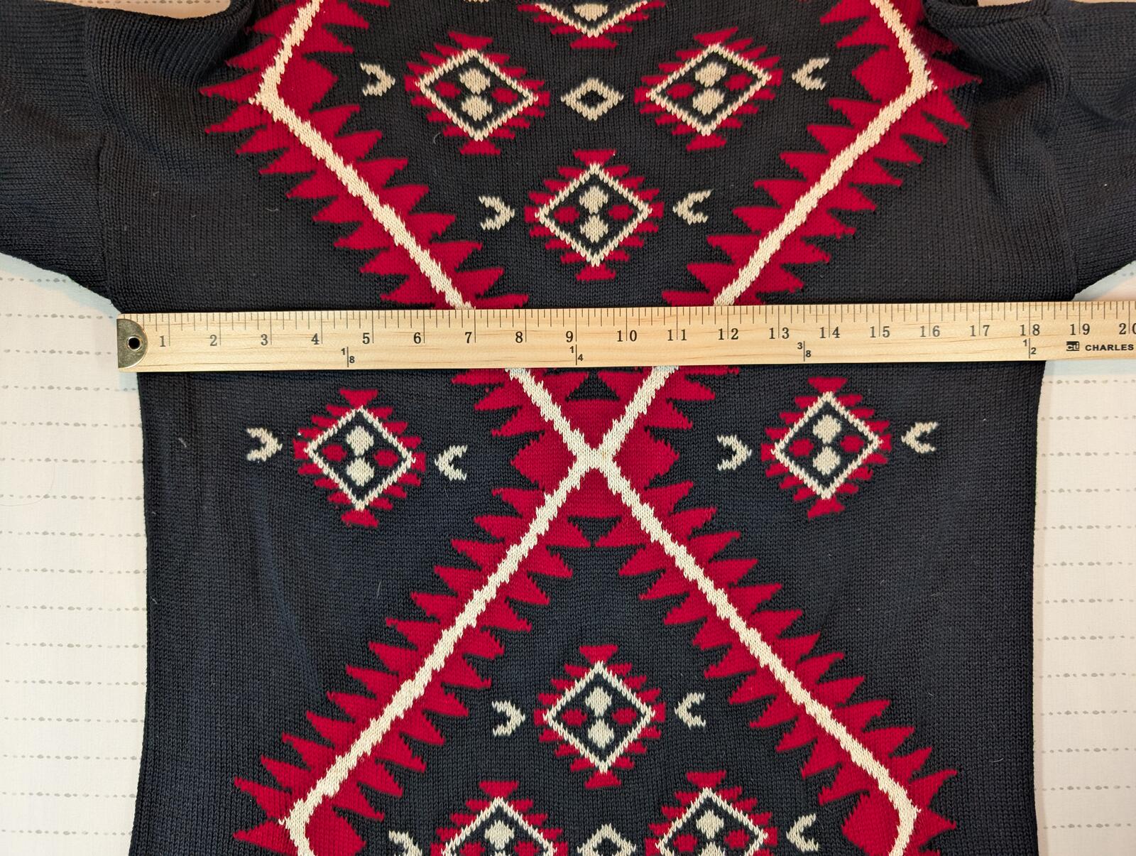 Lauren Ralph Lauren Southwestern Aztec Cotton Knit Sweater Dress Womens Small - Image 6