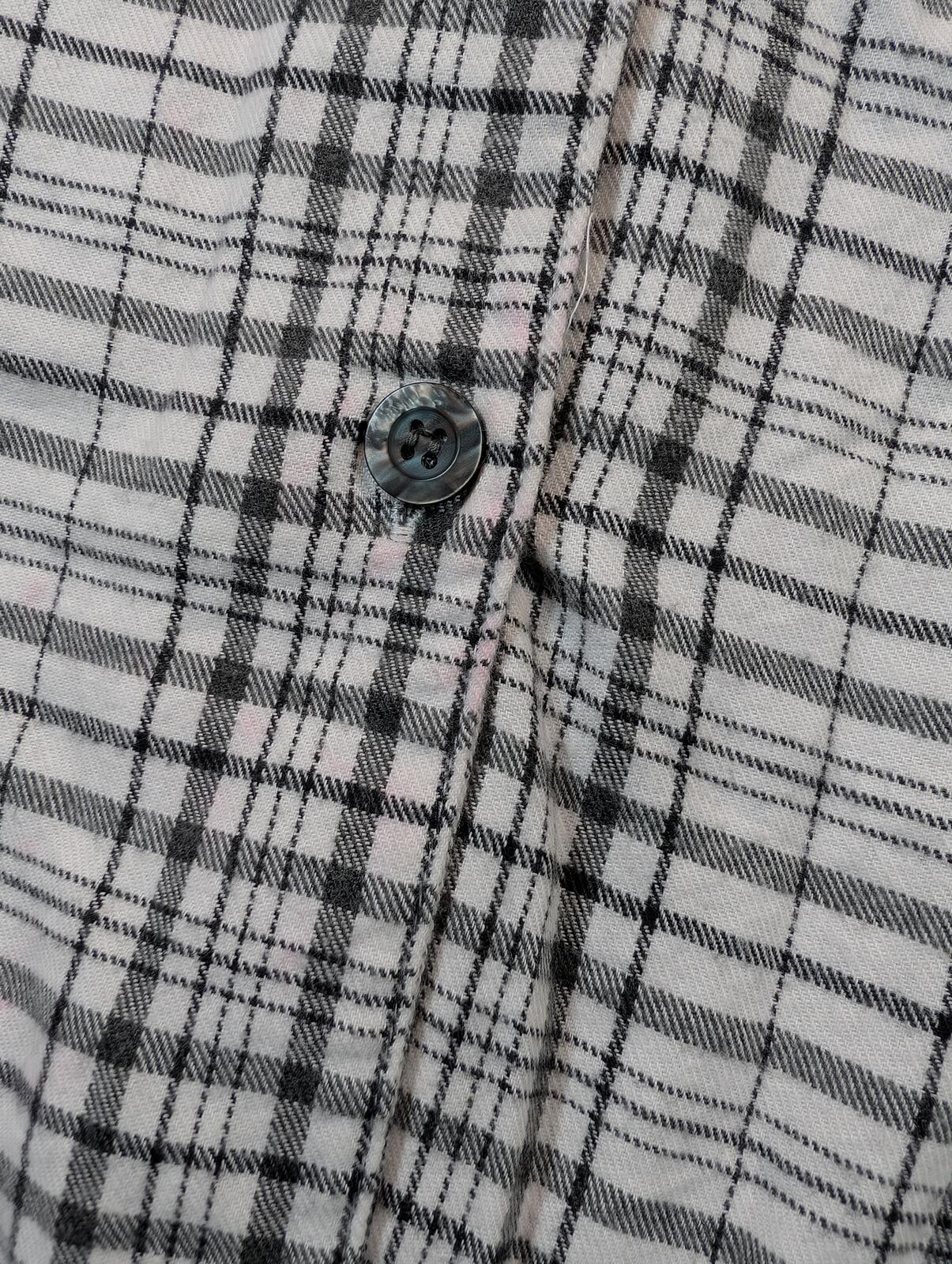 Walt Disney World Mickey Friends Plaid Flannel Cotton Pajama Shirt Womens Medium - Image 4