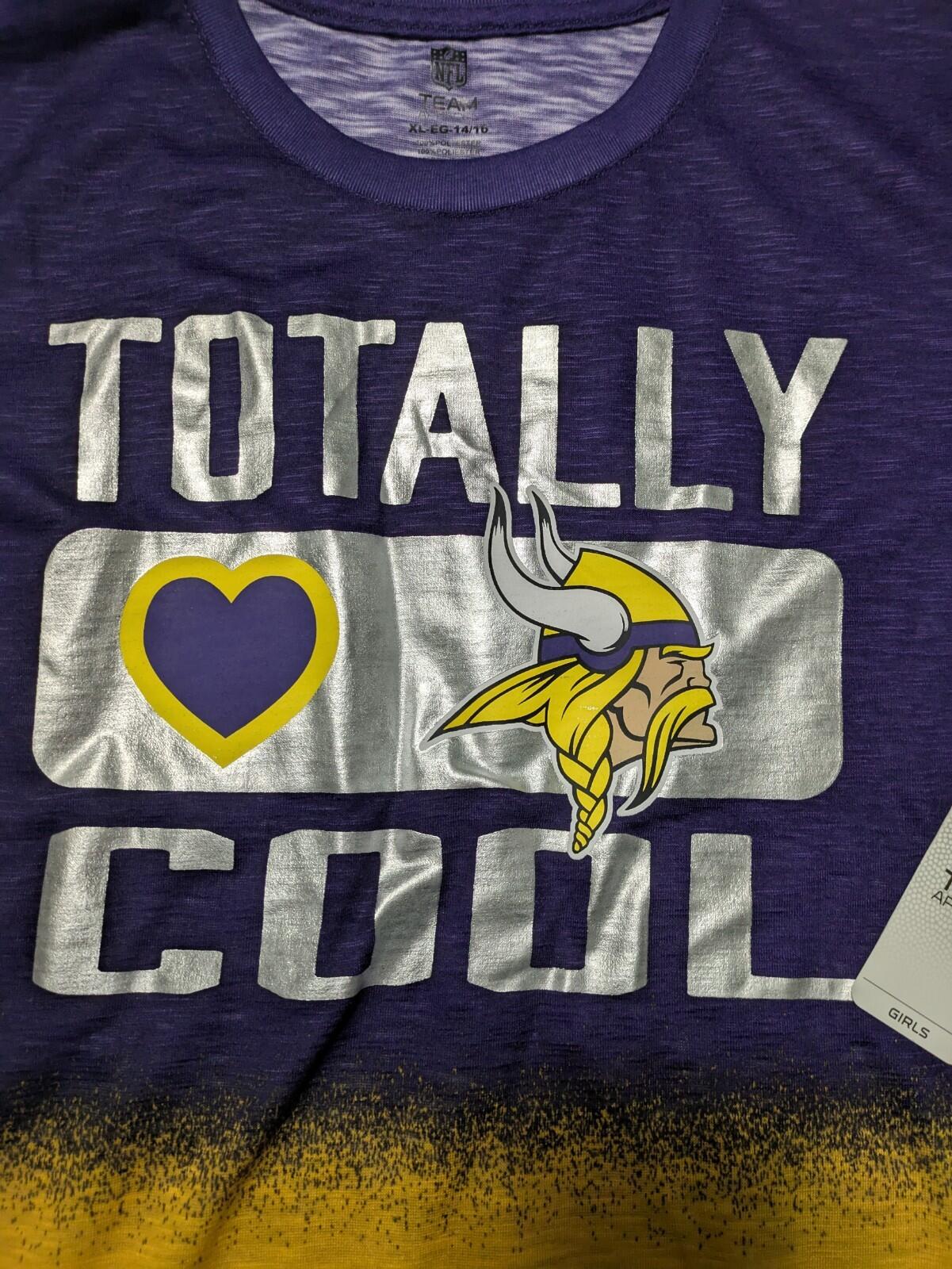 Lot Of 2 Minnesota Vikings Girls NFL Team T Shirts XL 14/16 - Image 3