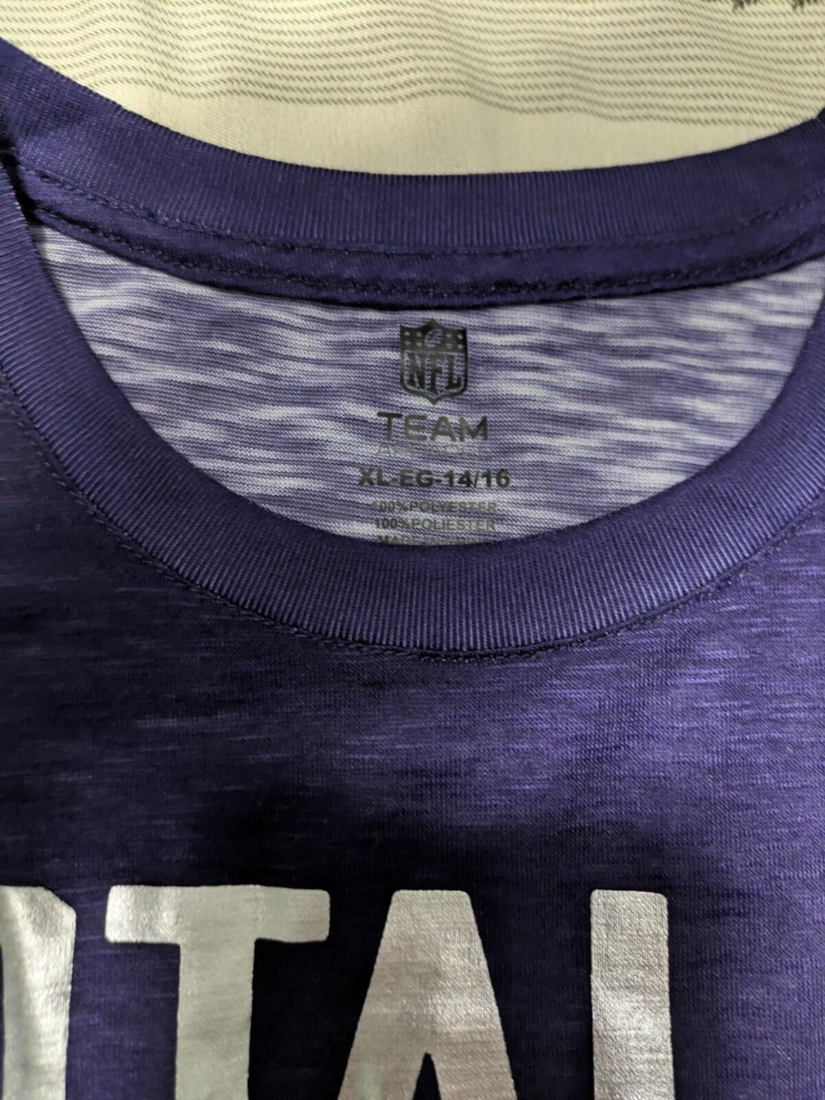 Lot Of 2 Minnesota Vikings Girls NFL Team T Shirts XL 14/16 - Image 4