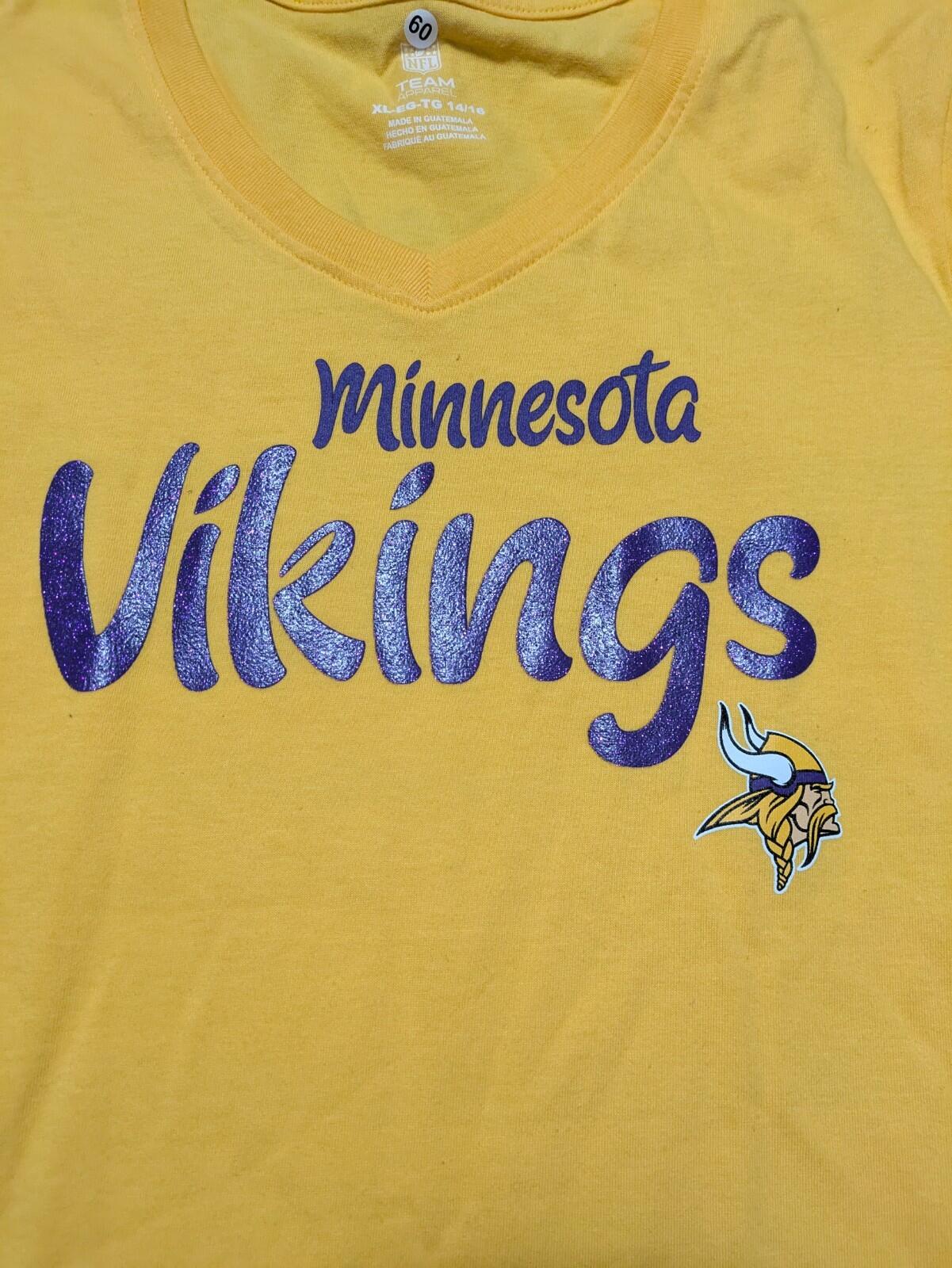 Lot Of 2 Minnesota Vikings Girls NFL Team T Shirts XL 14/16 - Image 7
