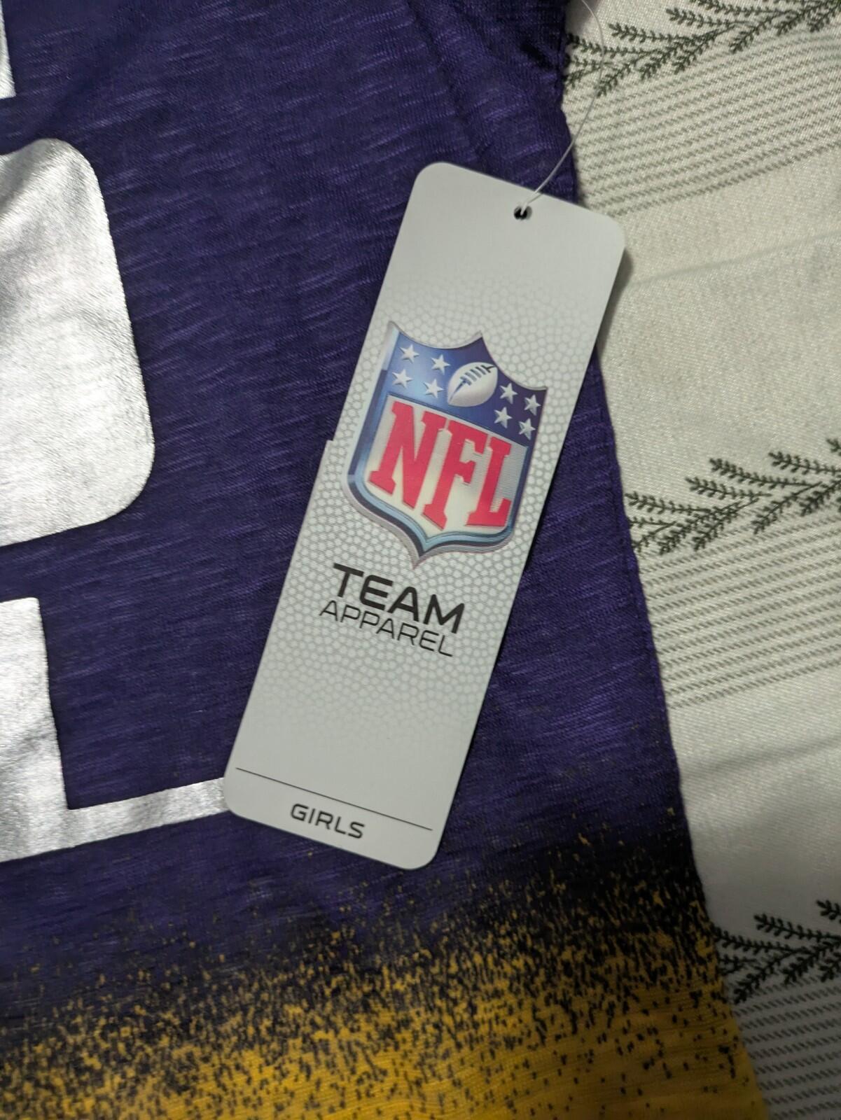 Lot Of 2 Minnesota Vikings Girls NFL Team T Shirts XL 14/16 - Image 9