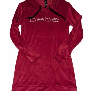 BEBE Ladies Rhinestone Hoodie Sleepwear - Small