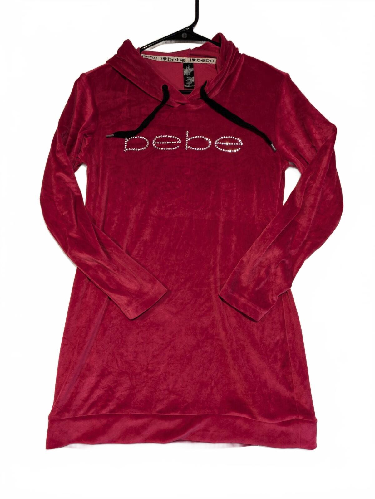 BEBE Ladies Rhinestone Hoodie Sleepwear - Small