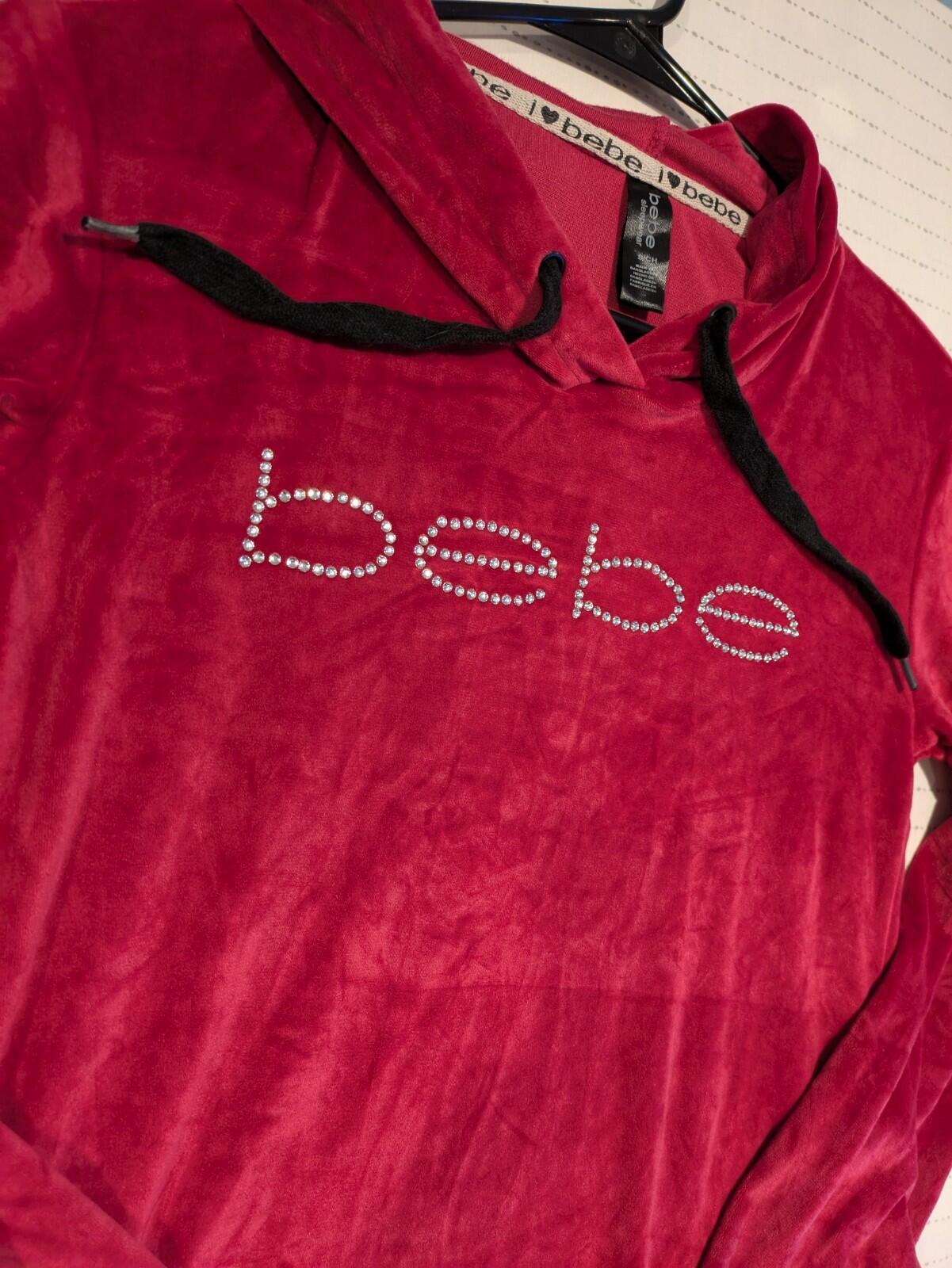 BEBE Ladies Rhinestone Hoodie Sleepwear - Small - Image 3