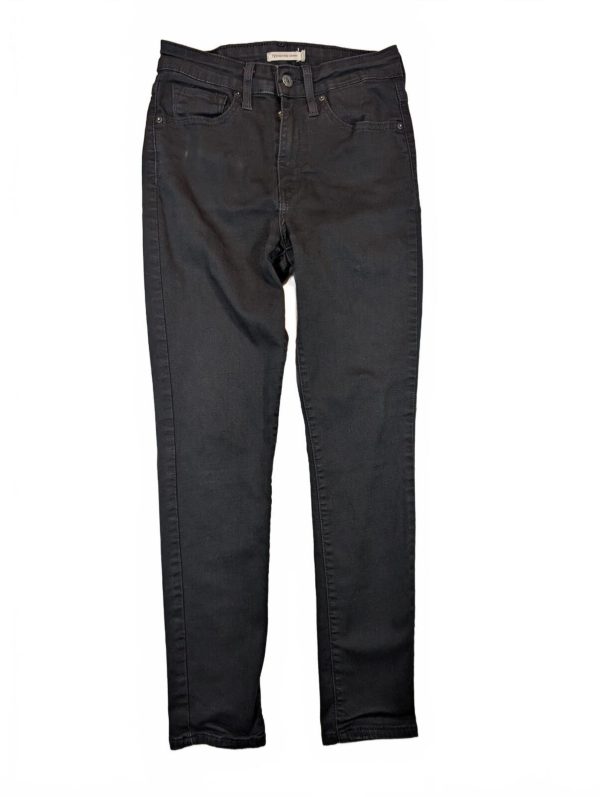 Levi's 721 High Rise Skinny Black Stretch Denim 5-Pocket Jeans Womens 27x28