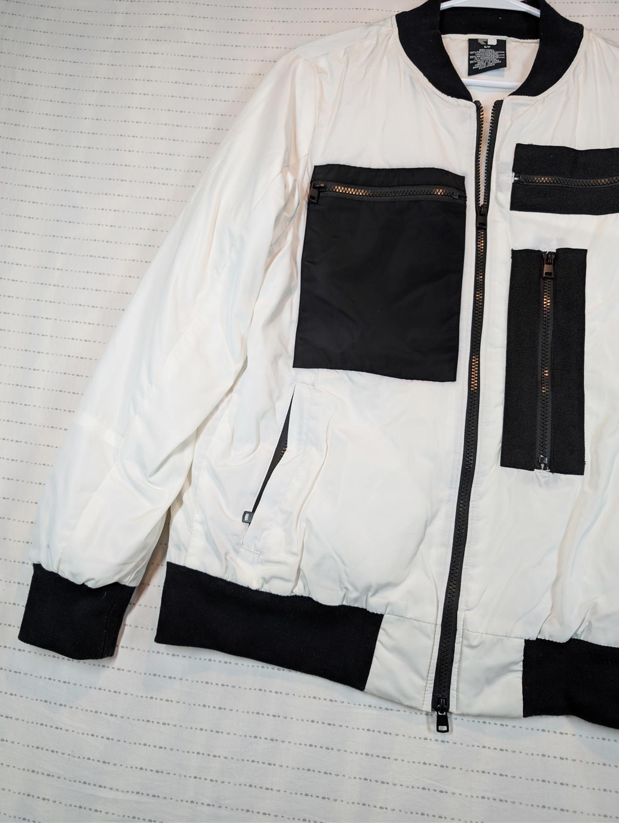 RD Style Utility Bomber Jacket Multiple Zip Pockets Lightweight Mens Small - Image 5