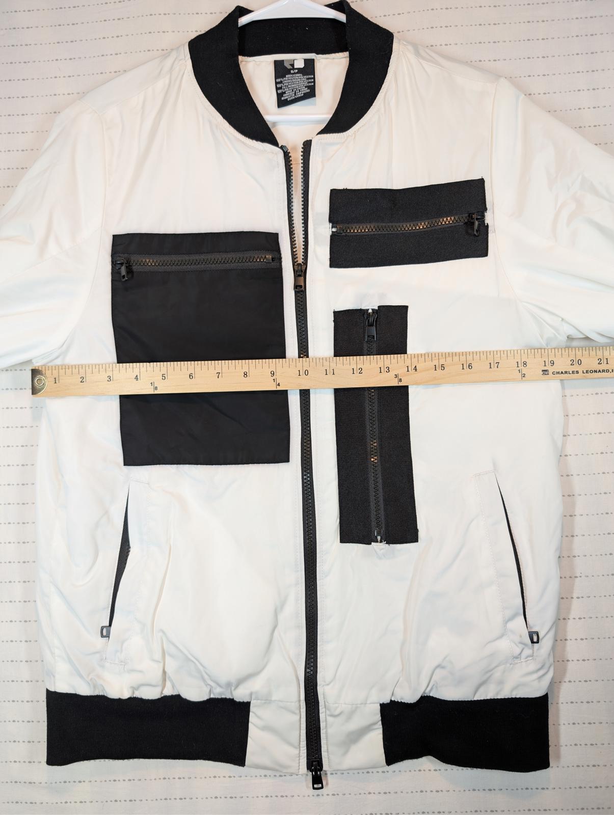 RD Style Utility Bomber Jacket Multiple Zip Pockets Lightweight Mens Small - Image 7