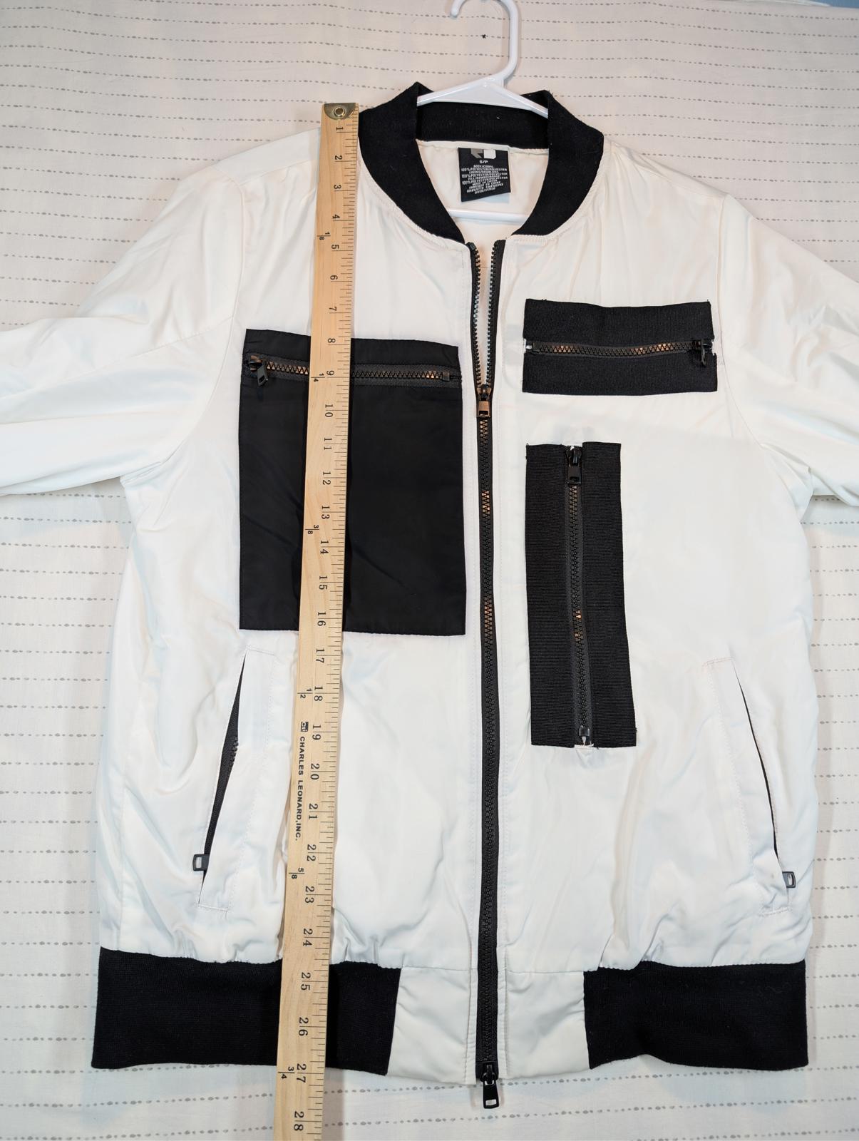 RD Style Utility Bomber Jacket Multiple Zip Pockets Lightweight Mens Small - Image 8