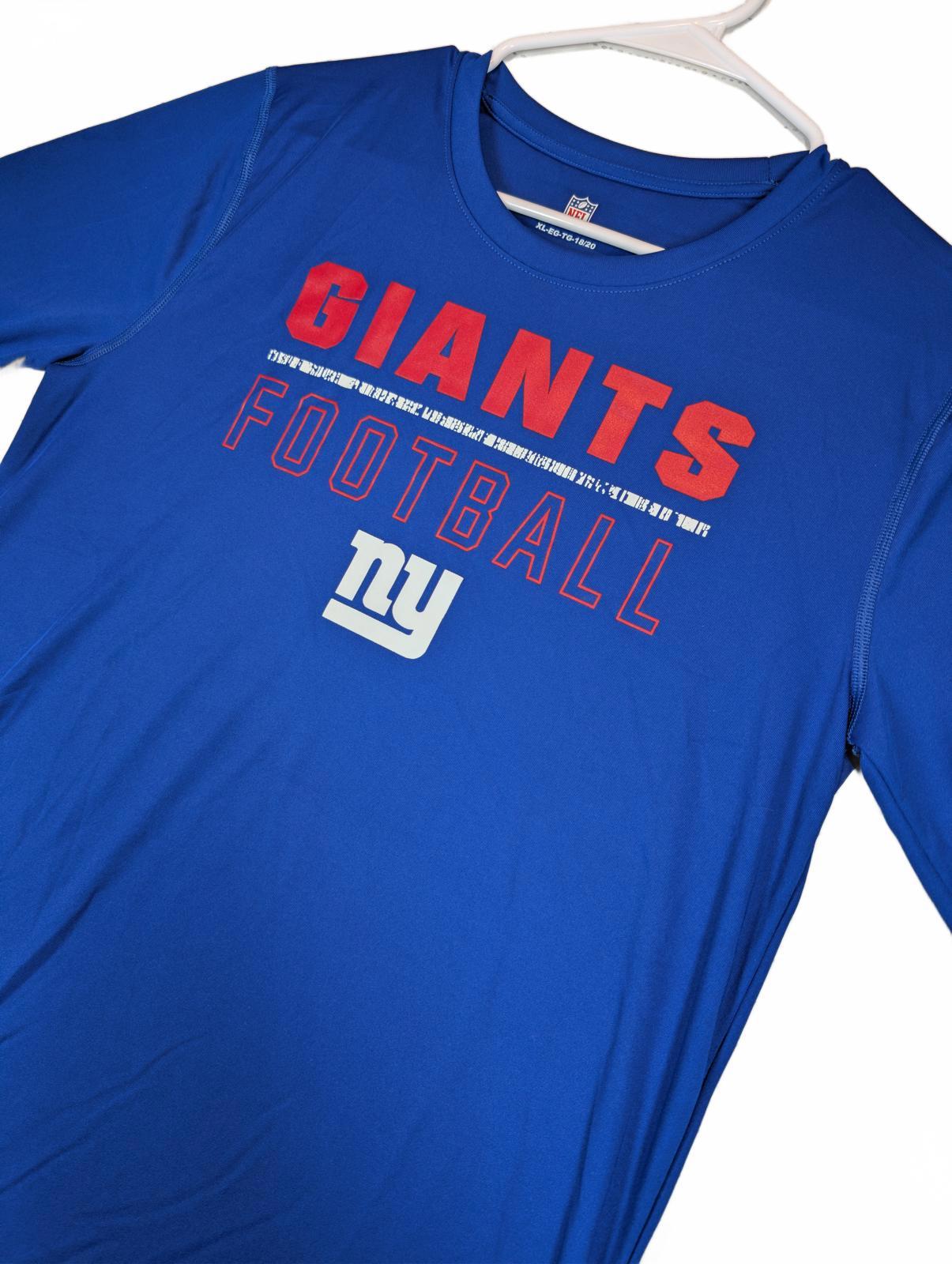 NFL New York Giants Dri Tek Performance Graphic T Shirt Youth XL 18-20 NWT - Image 3