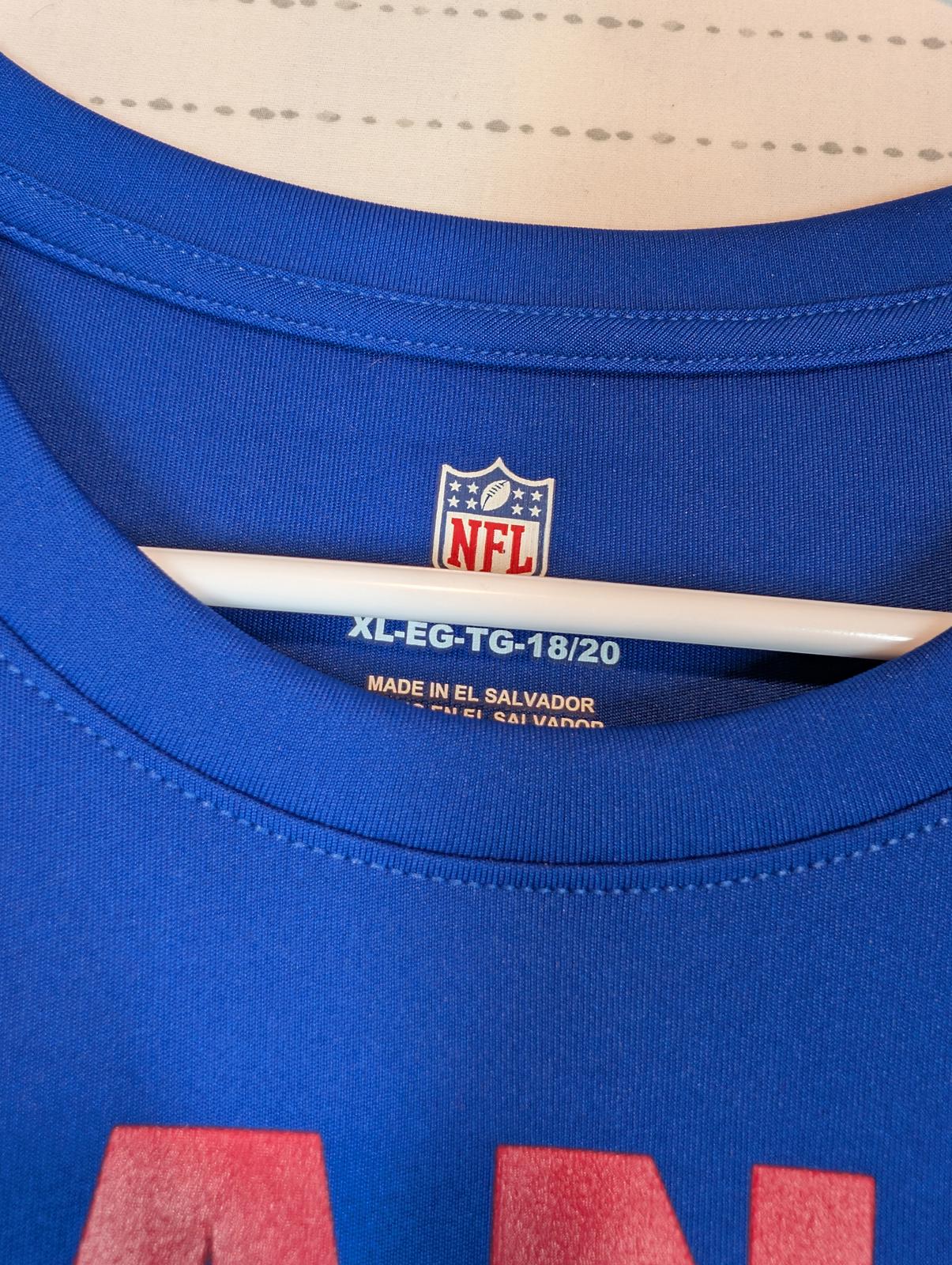 NFL New York Giants Dri Tek Performance Graphic T Shirt Youth XL 18-20 NWT - Image 5