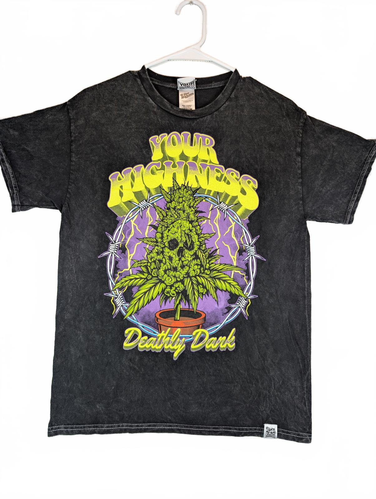 Your Highness Deathly Dank Graphic T Shirt Streetwear Skull Weed Mens Medium