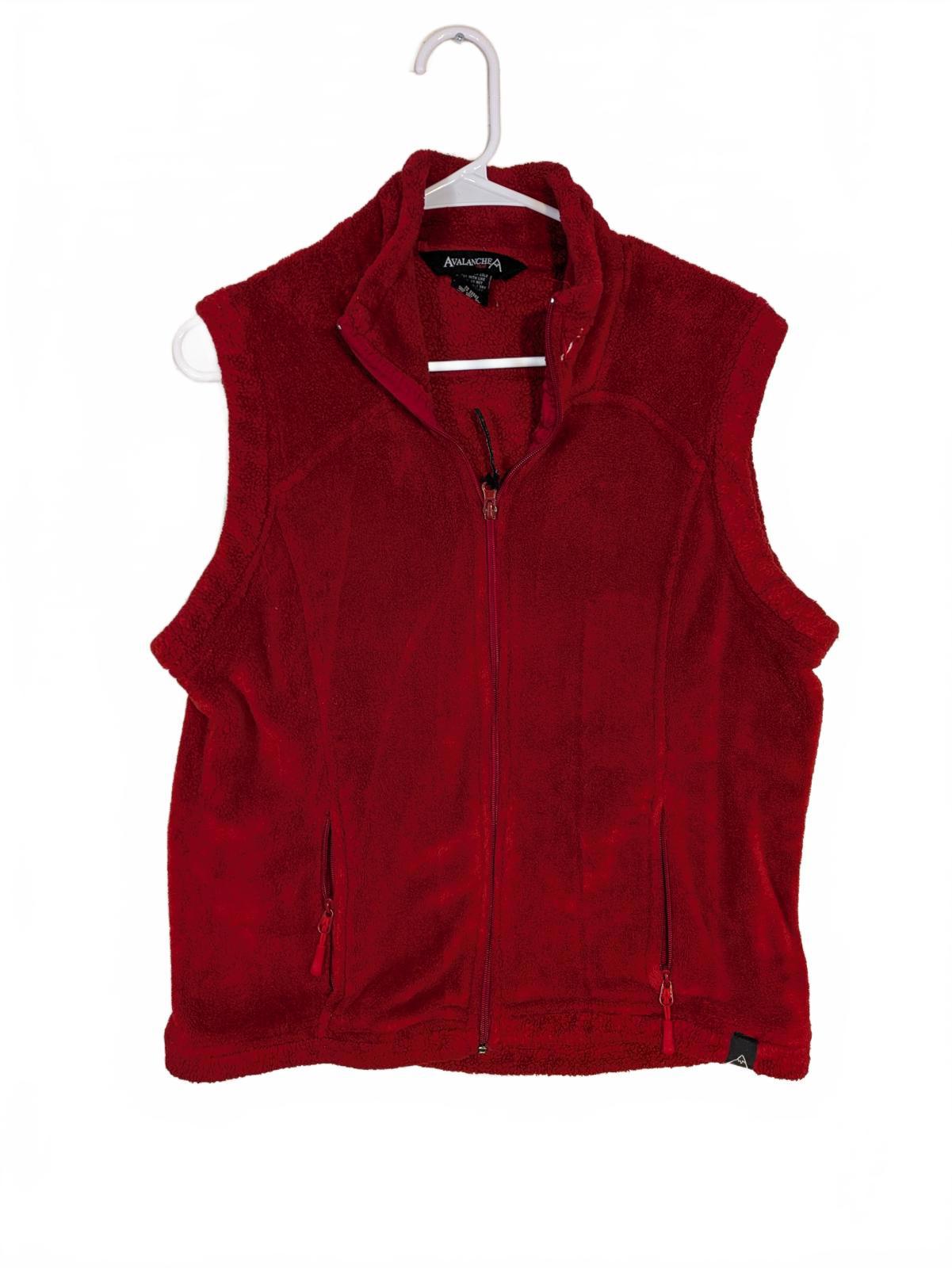 Avalanche Wear Fleece Zip Up Vest Outdoor Hiking Casual Womens Large