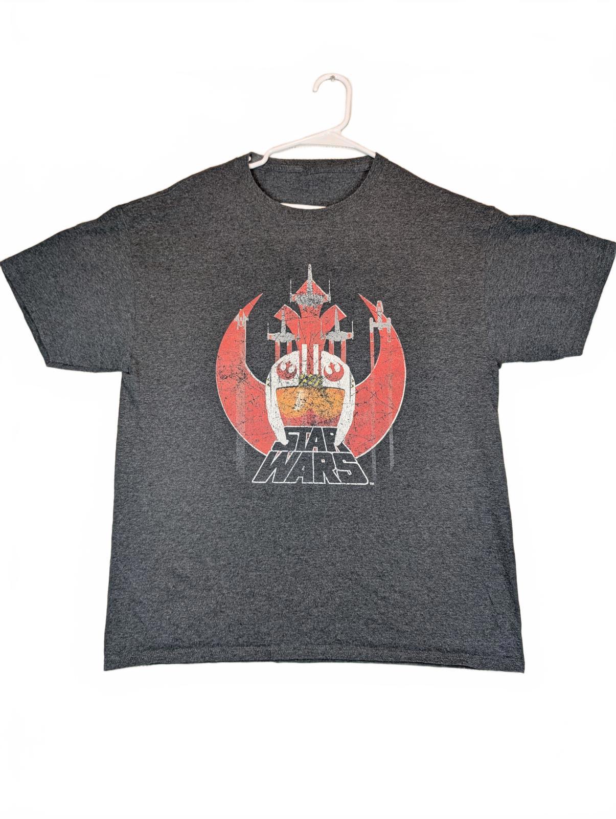 Star Wars X Wing Fighter Distressed Graphic T Shirt Movie Tee Mens Medium