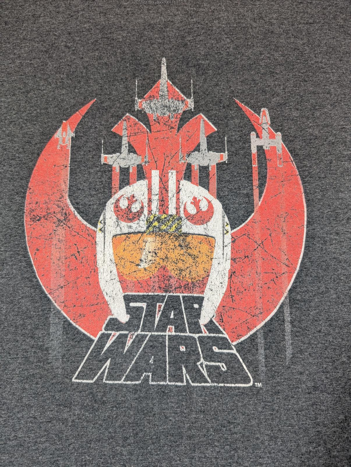 Star Wars X Wing Fighter Distressed Graphic T Shirt Movie Tee Mens Medium - Image 3