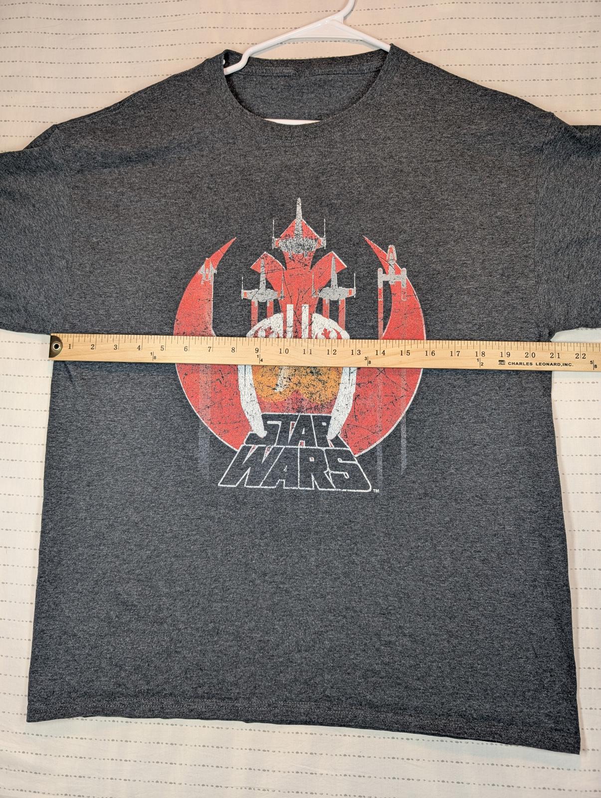 Star Wars X Wing Fighter Distressed Graphic T Shirt Movie Tee Mens Medium - Image 5