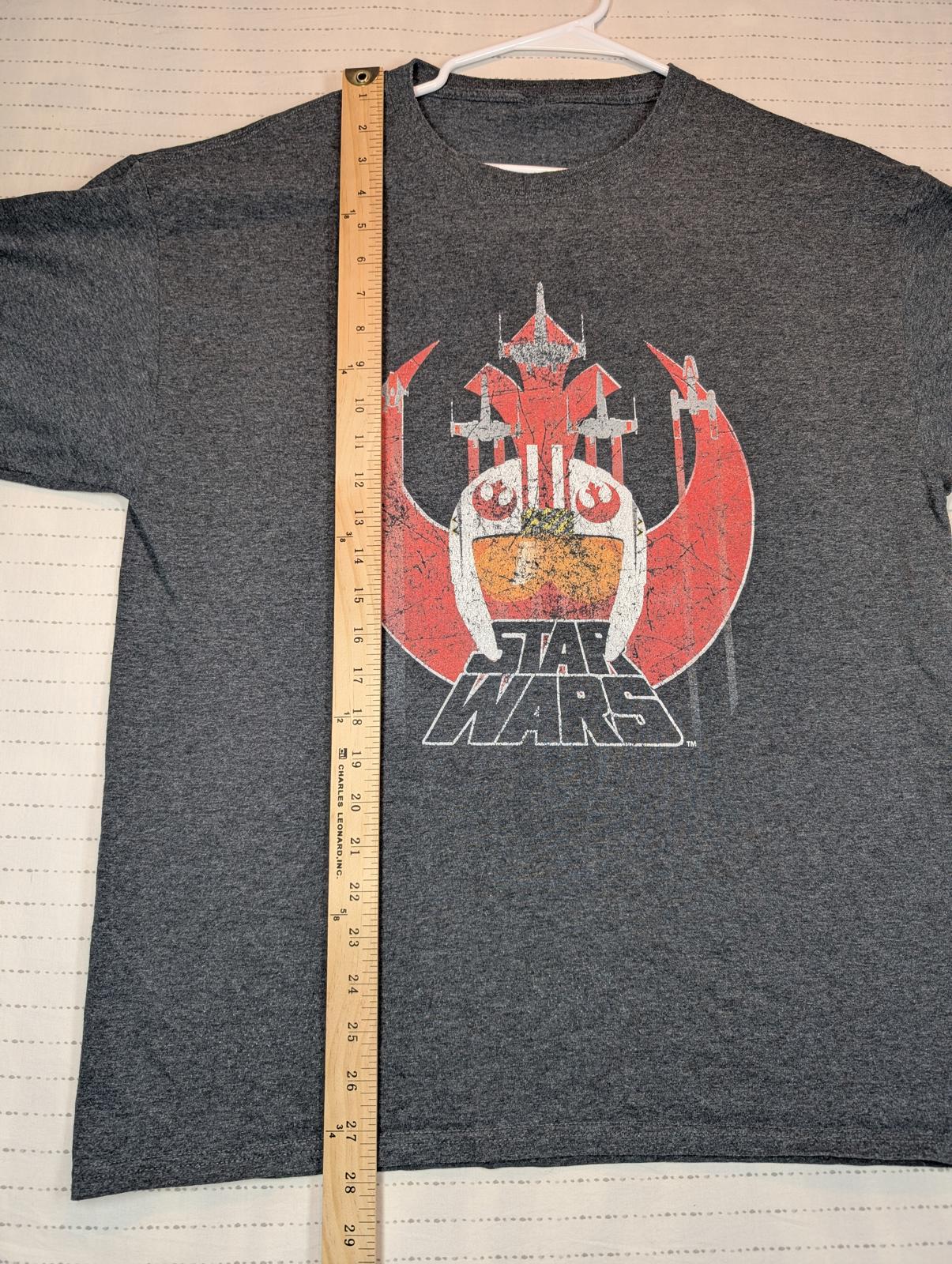 Star Wars X Wing Fighter Distressed Graphic T Shirt Movie Tee Mens Medium - Image 6