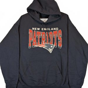 New England Patriots NFL Hoodie Pullover Fanatics Blue Sweatshirt Mens Large