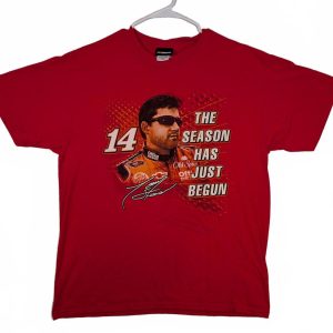 NASCAR Tony Stewart 14 Season Has Just Begun Tour Graphic T-Shirt Mens XL