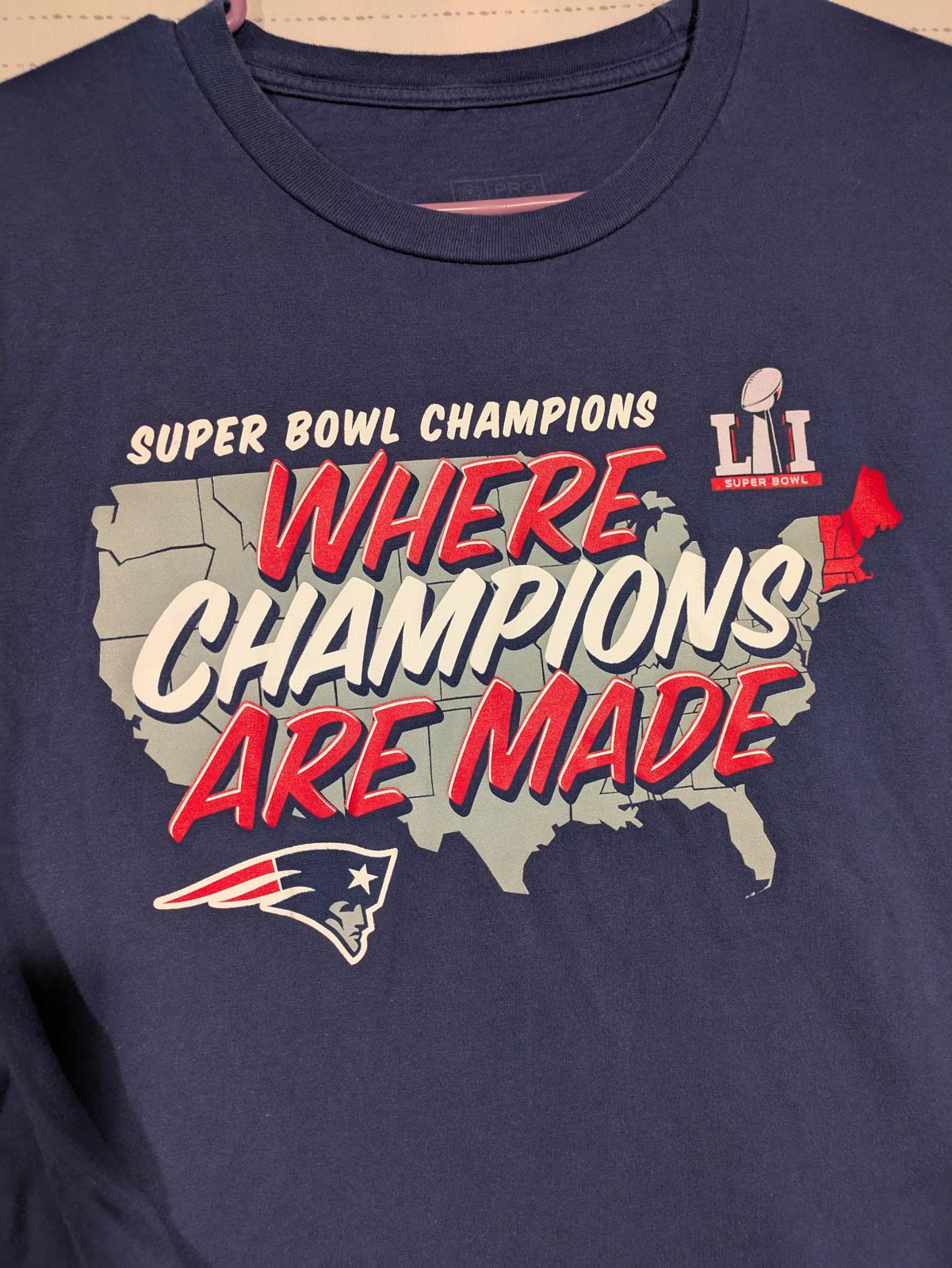 NFL Pro Line Super Bowl LI Patriots Champions Long Sleeve Shirt Mens Large - Image 2