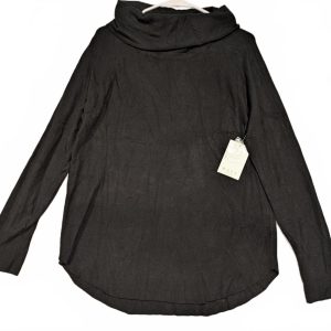 Raya New York Womens Black Ribbed Hem Cowl Neck Sweater Pullover Top Large