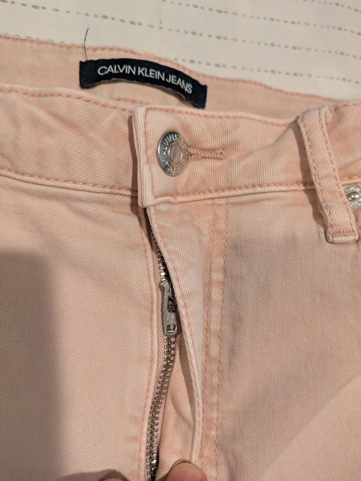 Calvin Klein Jeans Slim Fit Stretch Denim Pink Skinny Pants Womens Size 12 - Image 4