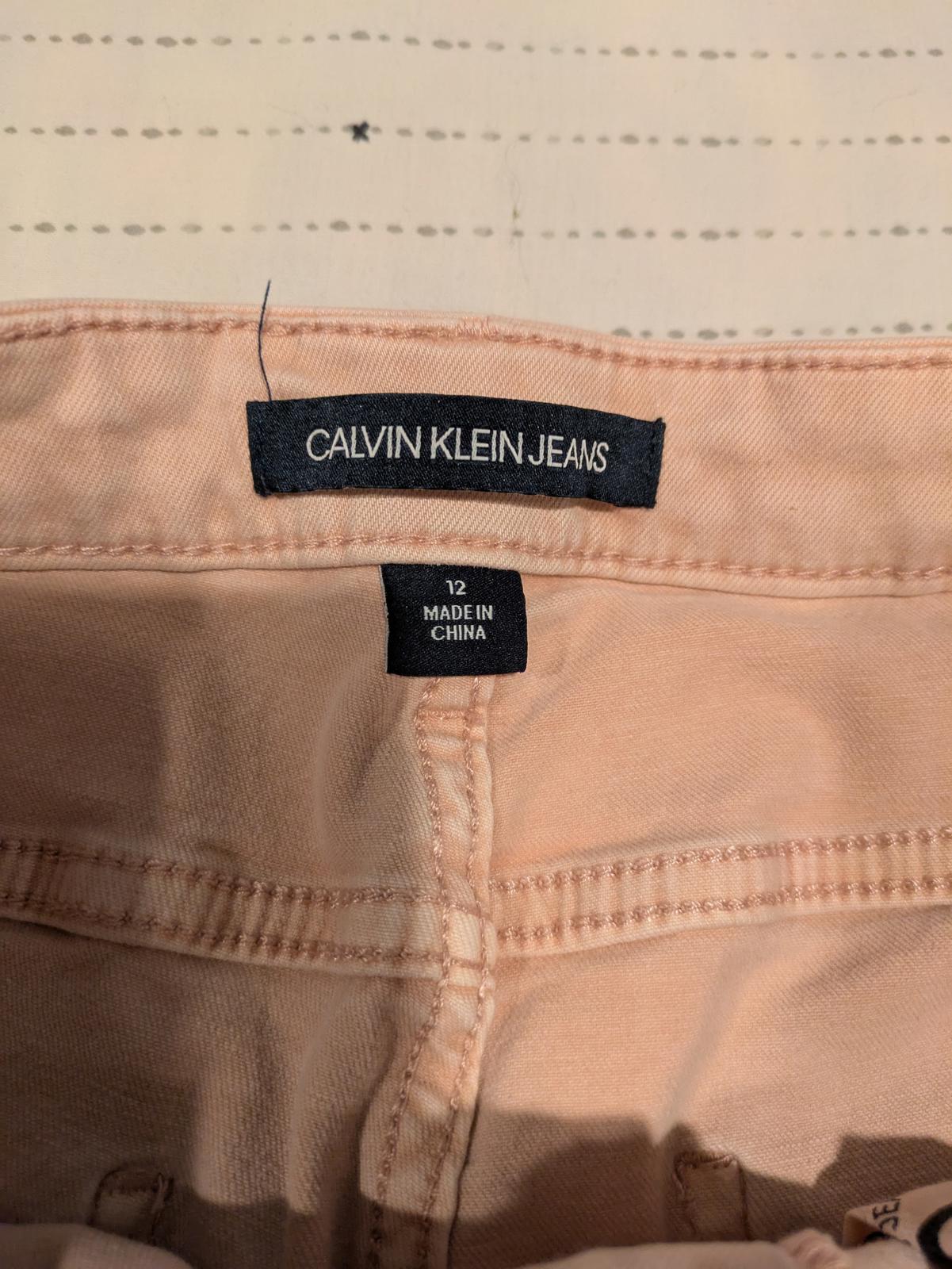 Calvin Klein Jeans Slim Fit Stretch Denim Pink Skinny Pants Womens Size 12 - Image 5
