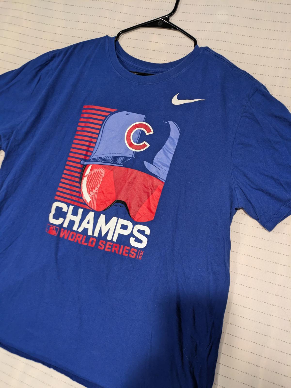 Nike Cubs 2016 World Series Champs Tee Graphic T-Shirt Blue Men's XXL - Image 2