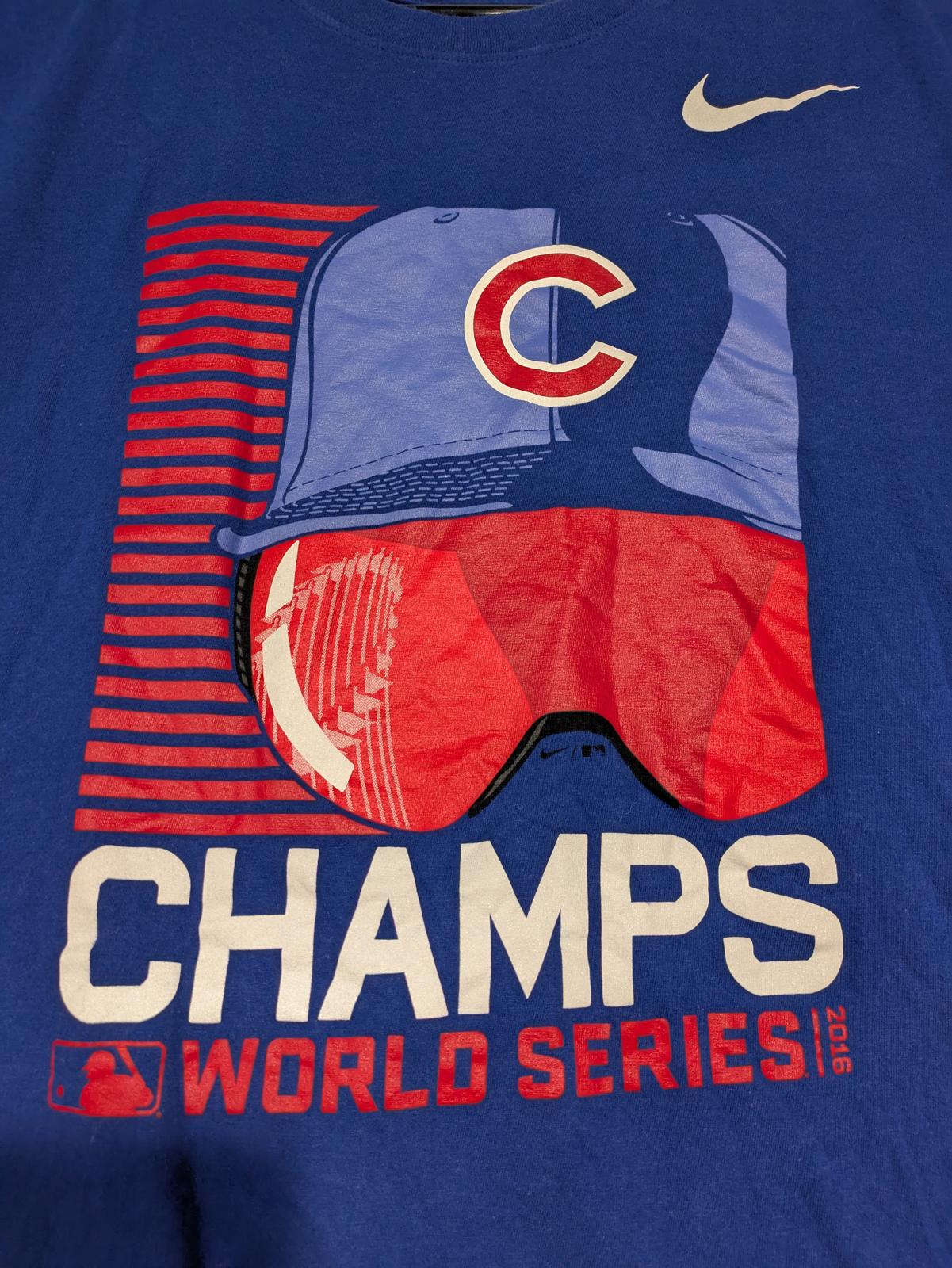 Nike Cubs 2016 World Series Champs Tee Graphic T-Shirt Blue Men's XXL - Image 3