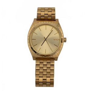 Nixon Time Teller Gold Stainless Steel Quartz Watch Unisex 37mm New Battery