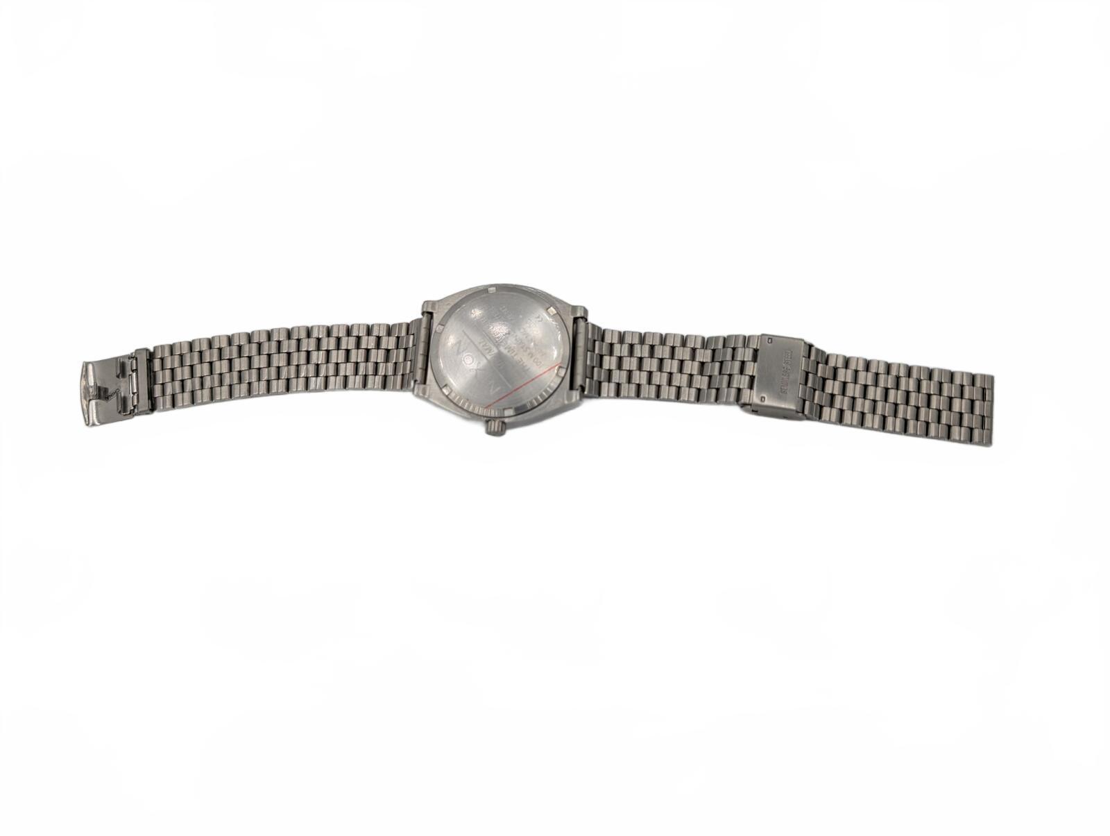 Nixon Time Teller Silver Stainless Steel Minimalist Quartz Watch Unisex 37mm - Image 4