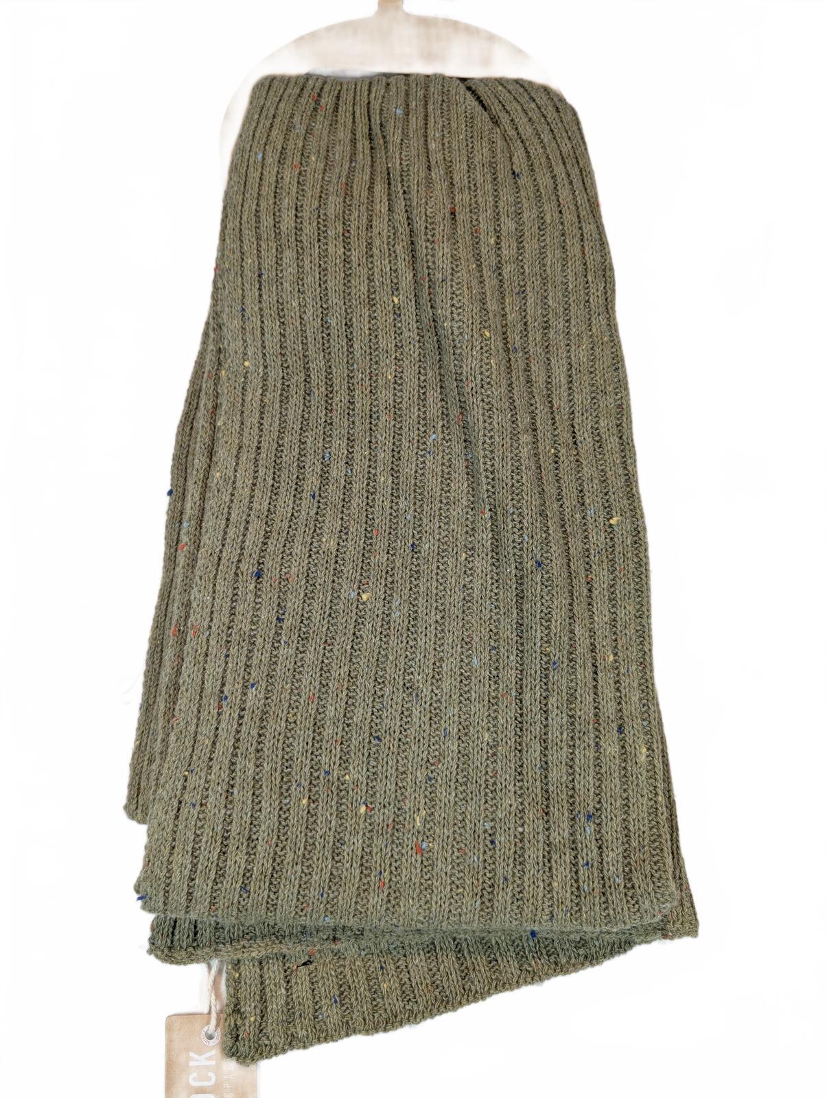 Saltrock Heritage Ribbed Knit Wool Blend Speckled Scarf Bandana Unisex One Size - Image 5