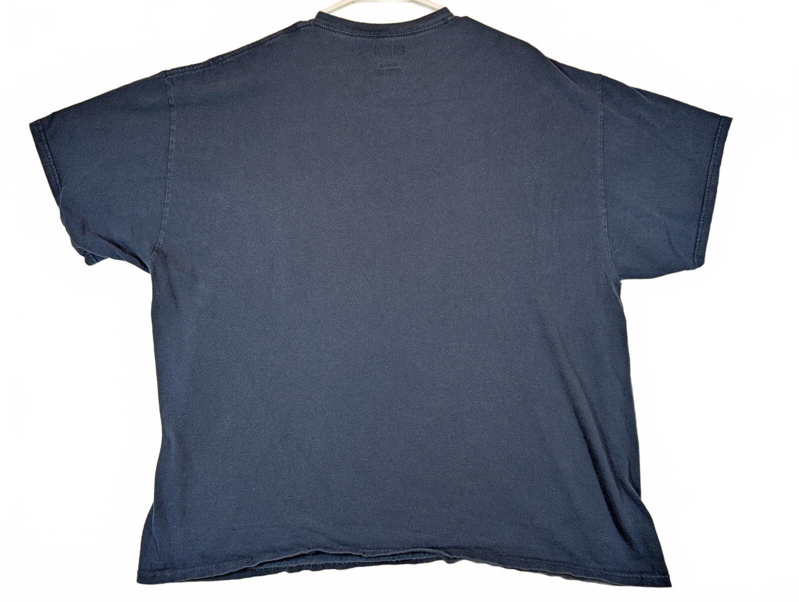 NFL Team Apparel New England Patriots Football Graphic Navy Tee Shirt Mens 2XL - Image 2