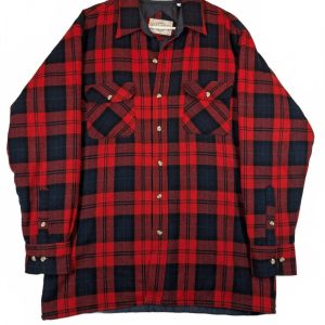 Northwest Territory Plaid Wool Blend Quilted Lined Shirt Jacket Mens Large