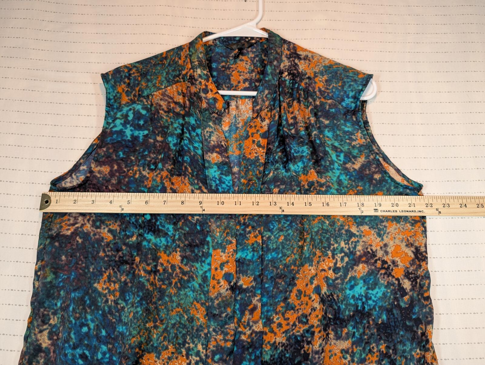 Abstract Print Sleeveless Blouse Tunic Top Womens Petite Large - Image 6