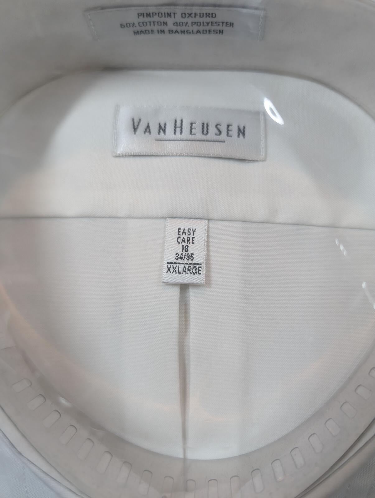 Van Heusen Easy Care Pinpoint Oxford Button Down Dress Shirt Mens 18 34/35 XL - Image 2